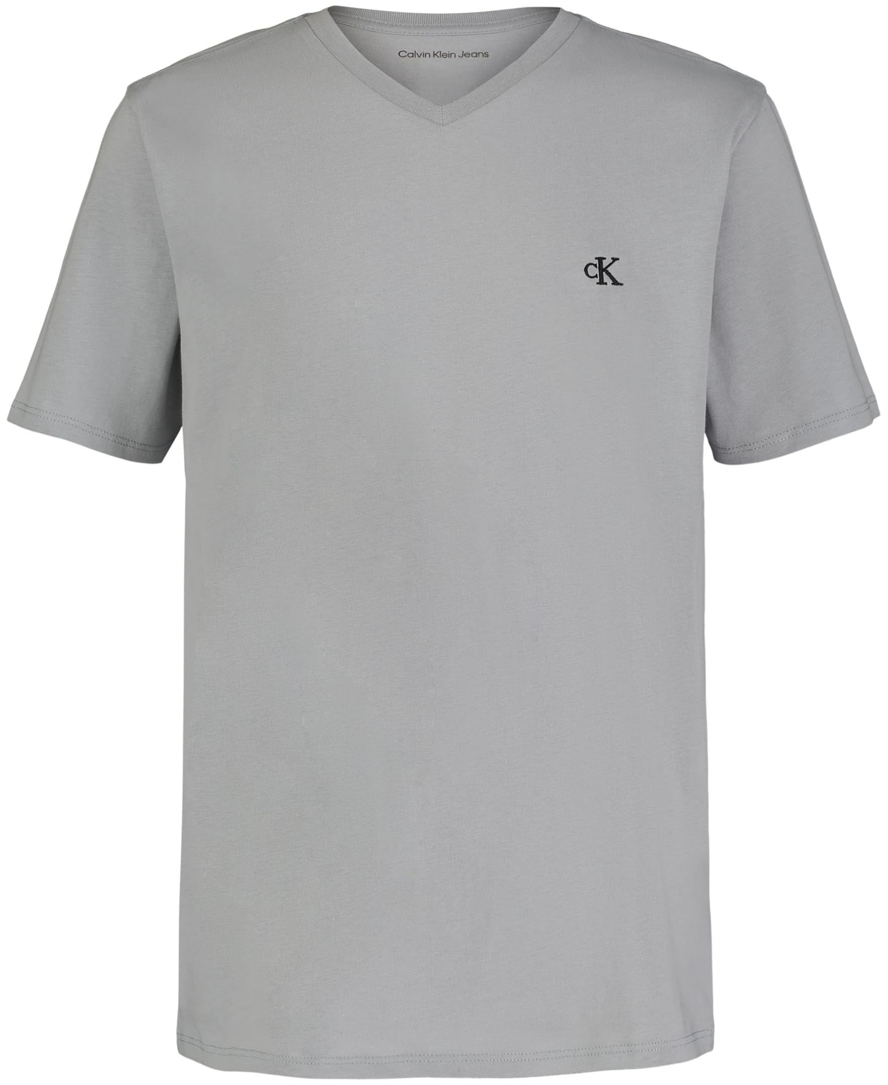 Calvin Klein Boys' Short Sleeve Solid V-Neck T-Shirt, Soft, Comfortable, Relaxed Fit